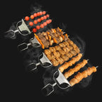 Grillspieße aus Edelstahl mit Schieber – 3er-Set