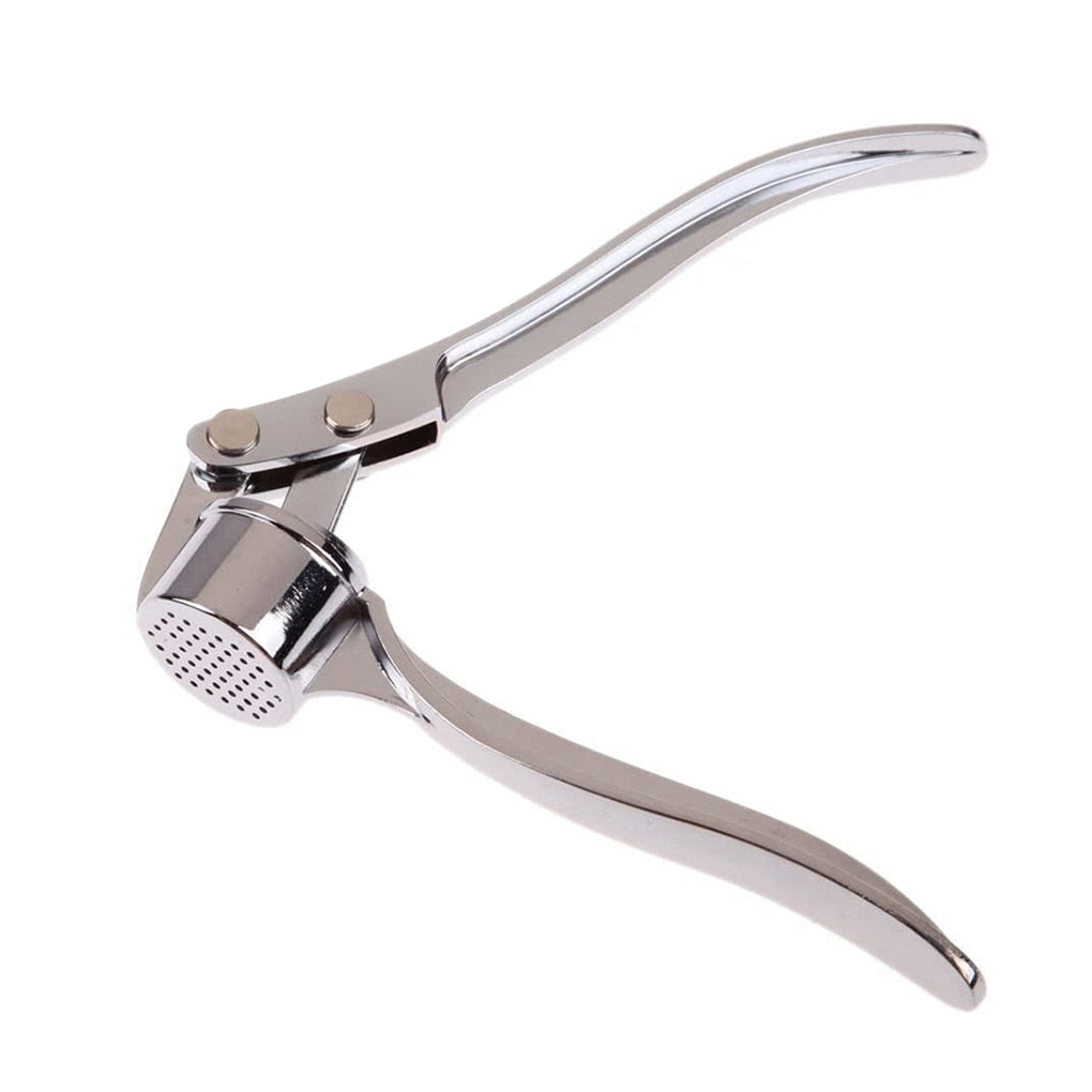Knoblauchpresse aus Edelstahl mit ergonomischem Griff