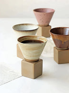 Handbemalte Keramik-Kaffeetasse 200 ml