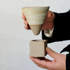 Handbemalte Keramik-Kaffeetasse 200 ml