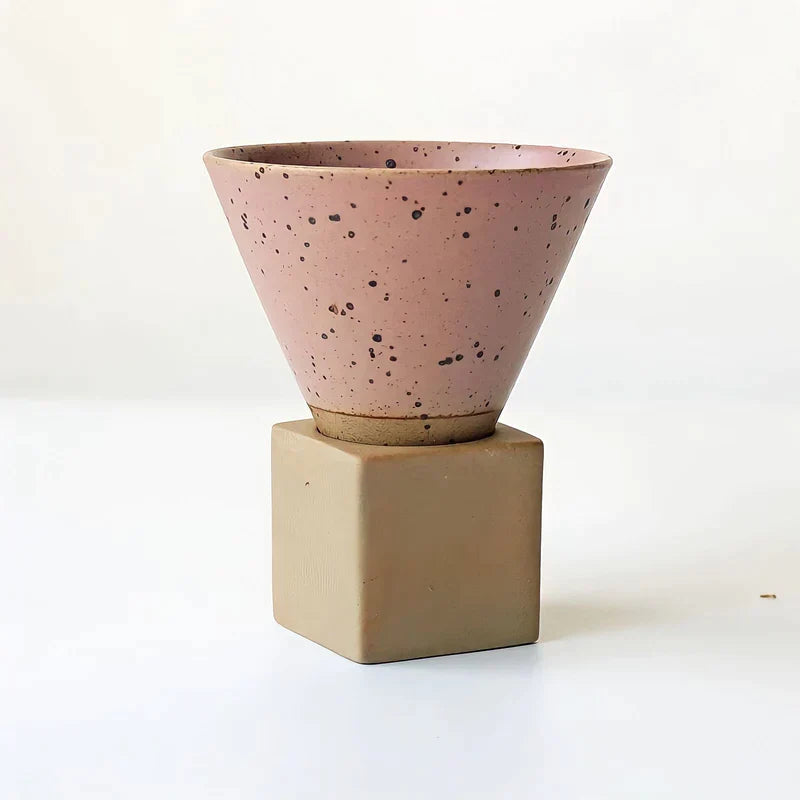 Handbemalte Keramik-Kaffeetasse 200 ml