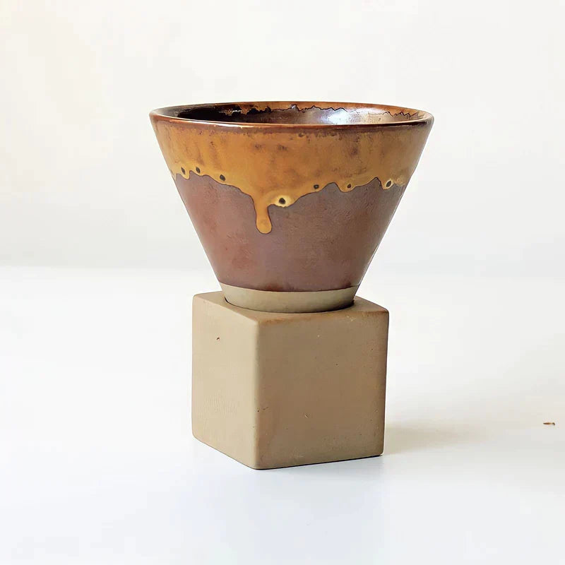 Handbemalte Keramik-Kaffeetasse 200 ml
