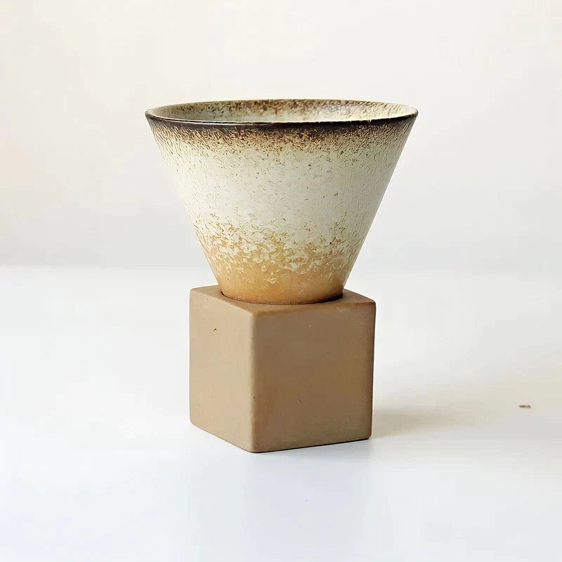 Handbemalte Keramik-Kaffeetasse 200 ml