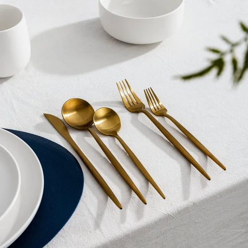 Besteckset Edelstahl Matt – zeitloses Design, 5-teilig pro Person