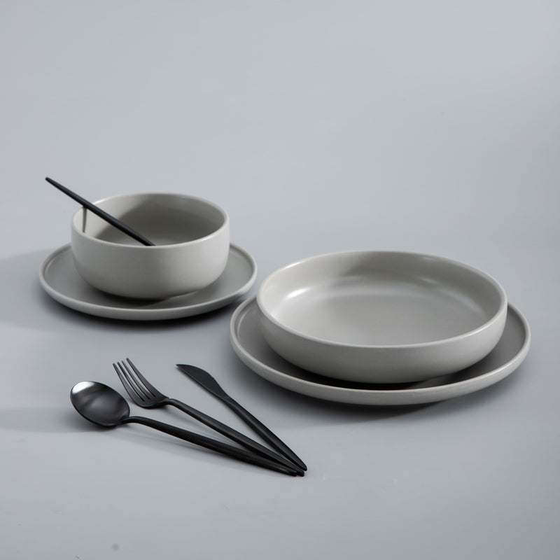 Besteckset Edelstahl Mattfinish – minimalistisches Design