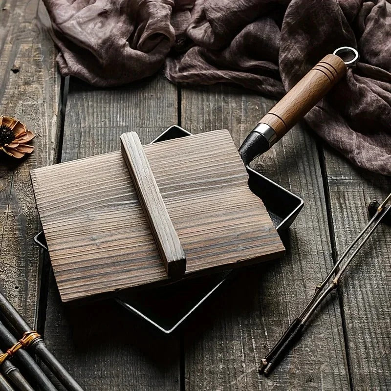 Japanische Gusseisen-Eierpfanne – Eckig, für Tamagoyaki & Crêpes