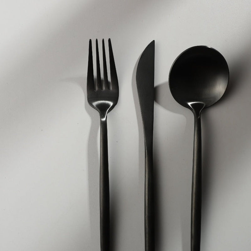 Besteckset Edelstahl Mattfinish – minimalistisches Design