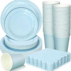 Einweggeschirr-Set für 20 Personen – Komplett mit Tafelkleed