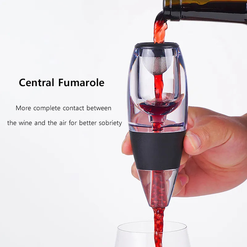 Weinbelüfter aus Edelstahl mit integriertem Filter