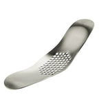 Knoblauchpresse aus Edelstahl mit ergonomischem Griff