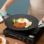 Grillpfanne Naturstein, 30 cm, doppelte Griffe