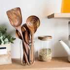Teakholz Küchenbesteck-Set – 5-teilig
