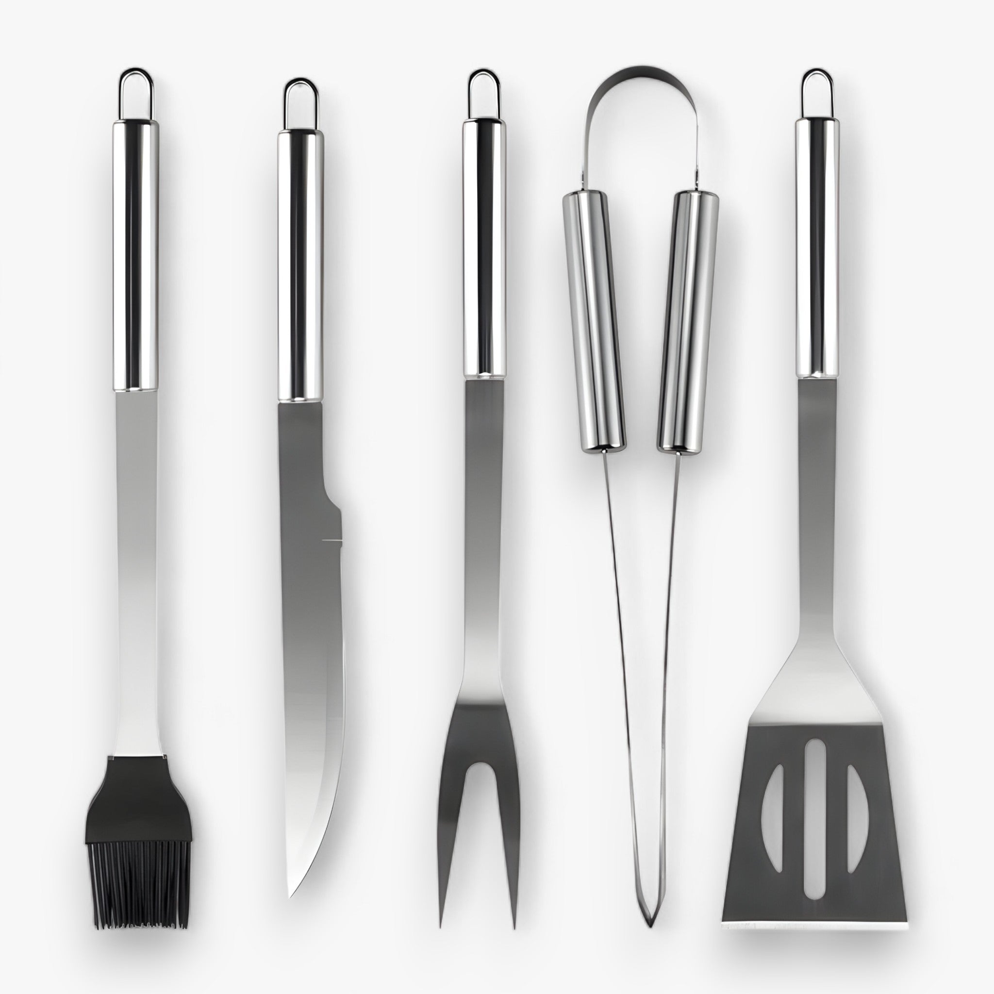 Grillbesteck-Set aus Edelstahl – 3-teilig oder 5-teilig
