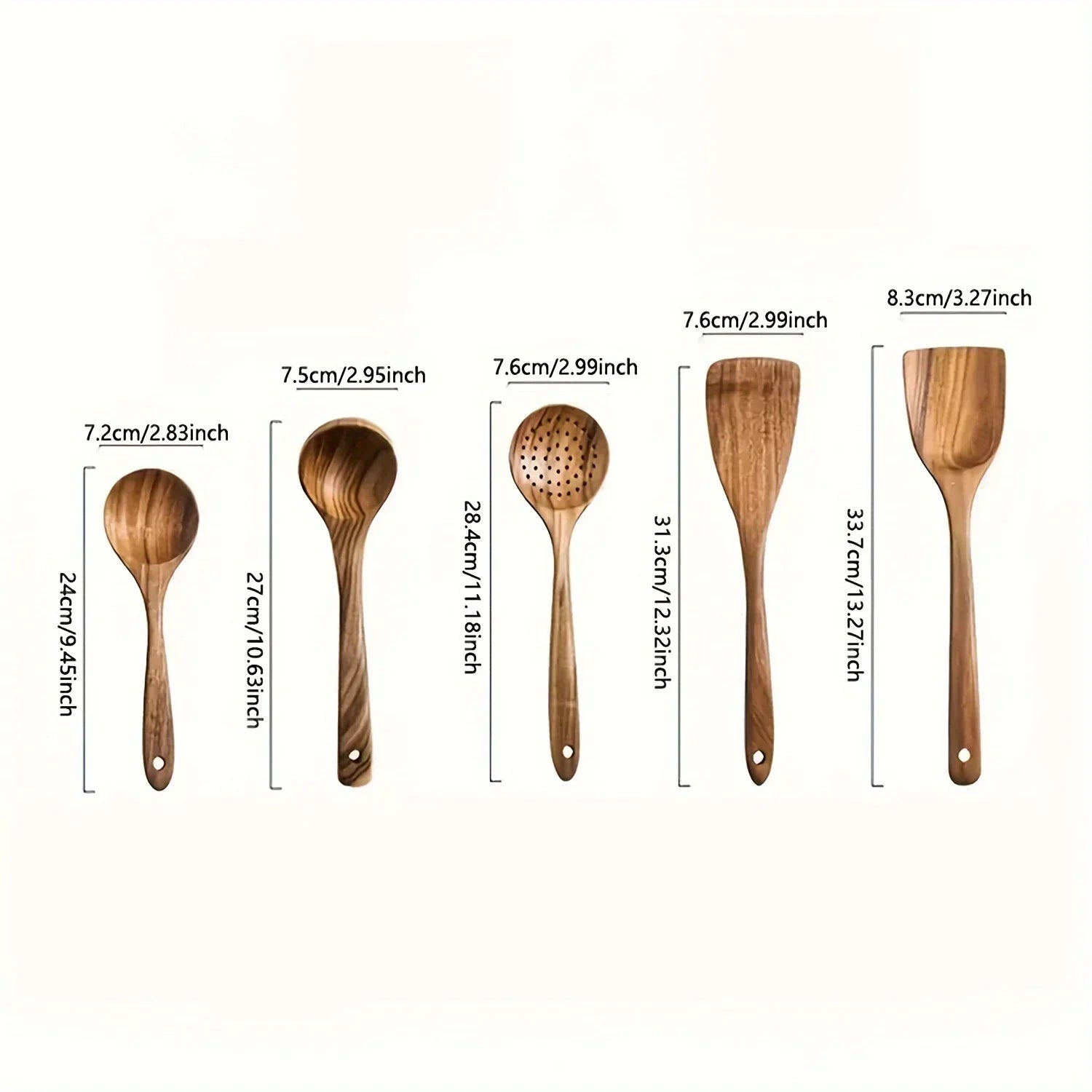 Teakholz Küchenbesteck-Set – 5-teilig