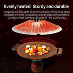 Aluminium-Grillpfanne 75 cm mit Griffen – Windfest
