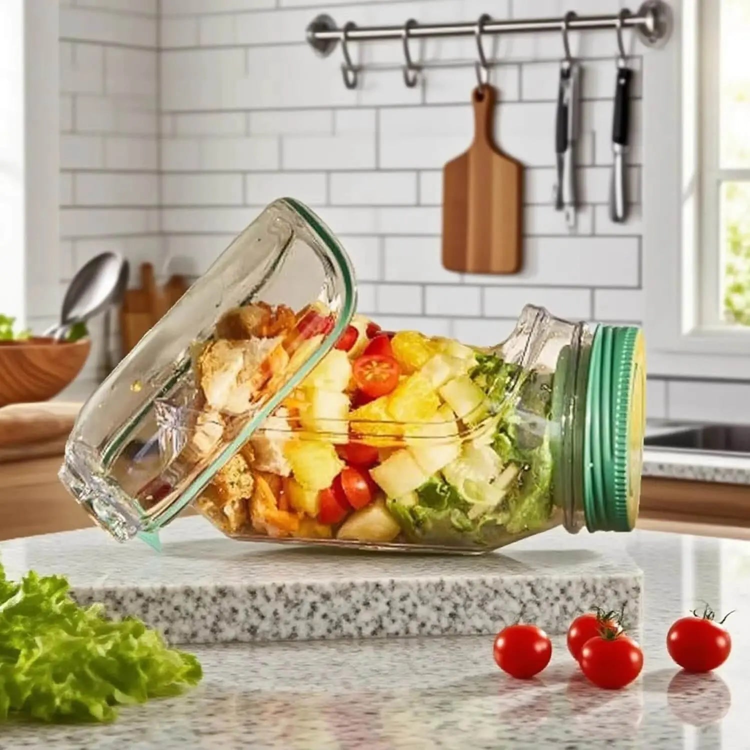 Salatbox mit Schraubdeckel, BPA-frei, 700 ml
