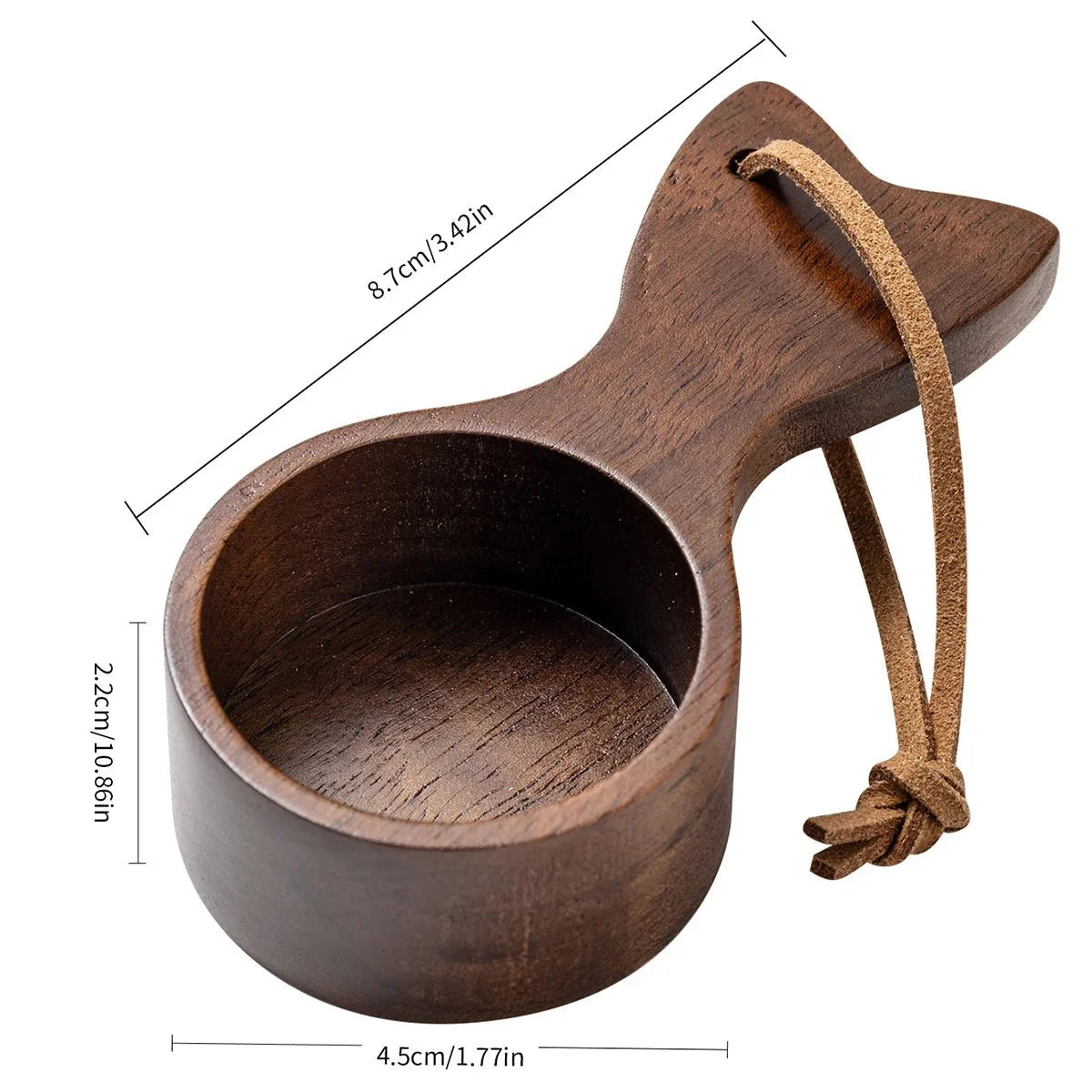 Holz-Kaffeeportionierer mit ergonomischem Griff