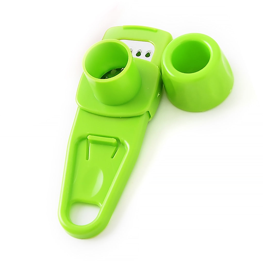 Knoblauchpresse aus Edelstahl mit ergonomischem Griff