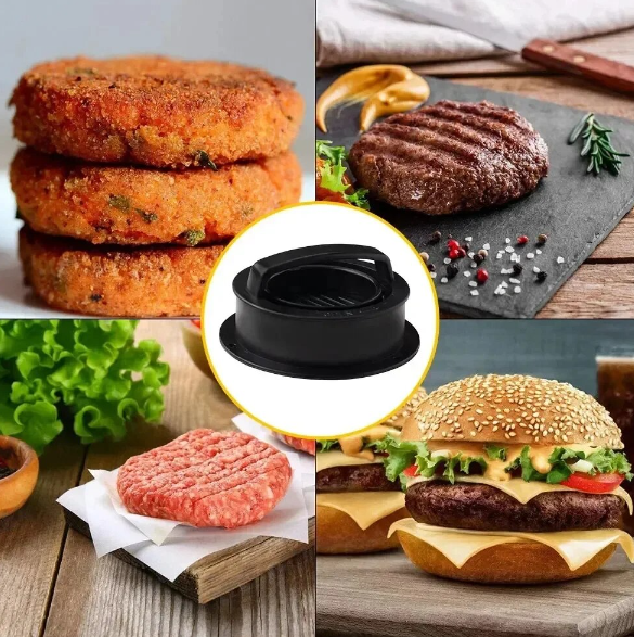 Burgerpresse aus Kunststoff mit Drehverschluss – 13 cm