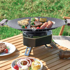 Aluminium-Grillpfanne 75 cm mit Griffen – Windfest