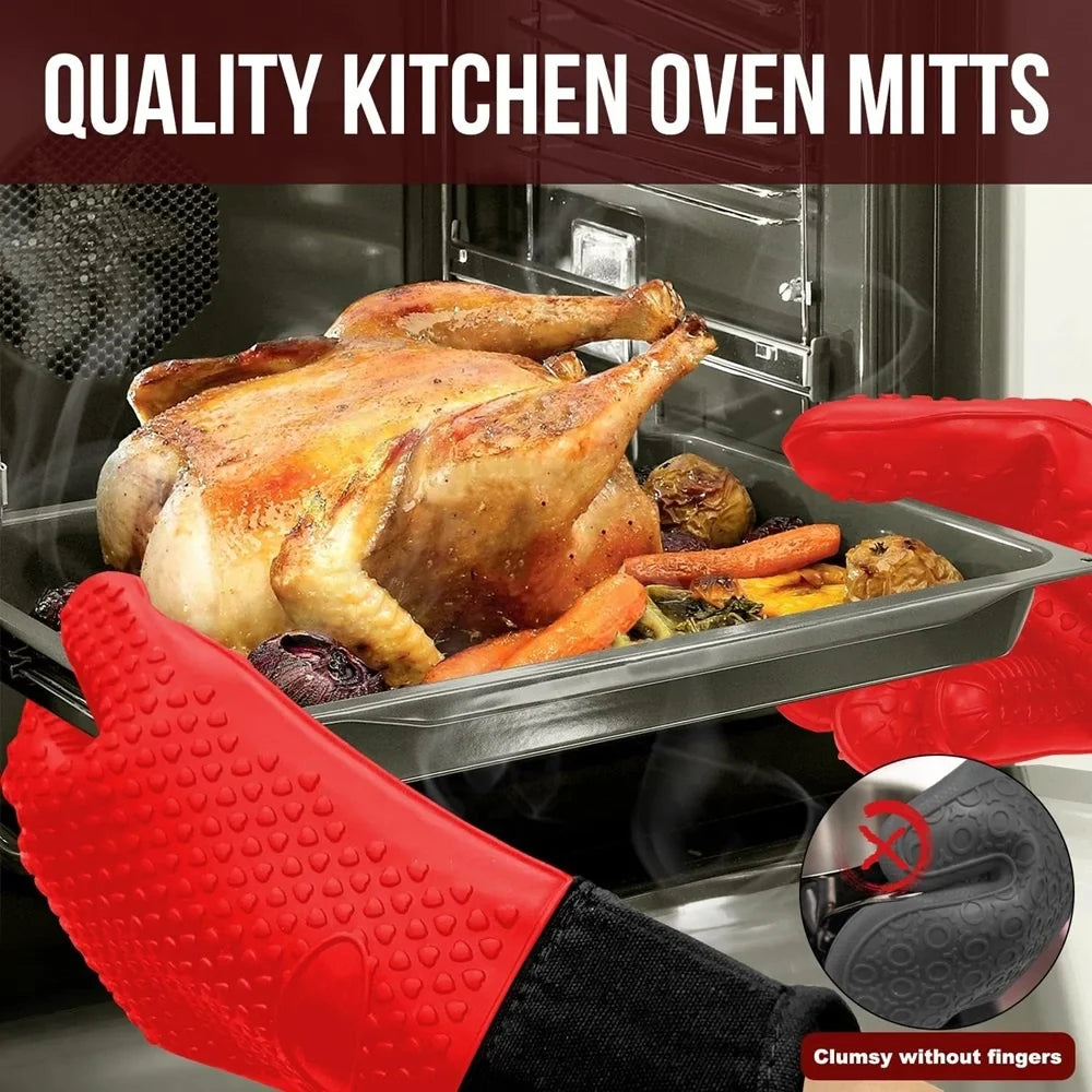 Grillhandschuhe aus Silikon bis 260°C hitzebeständig