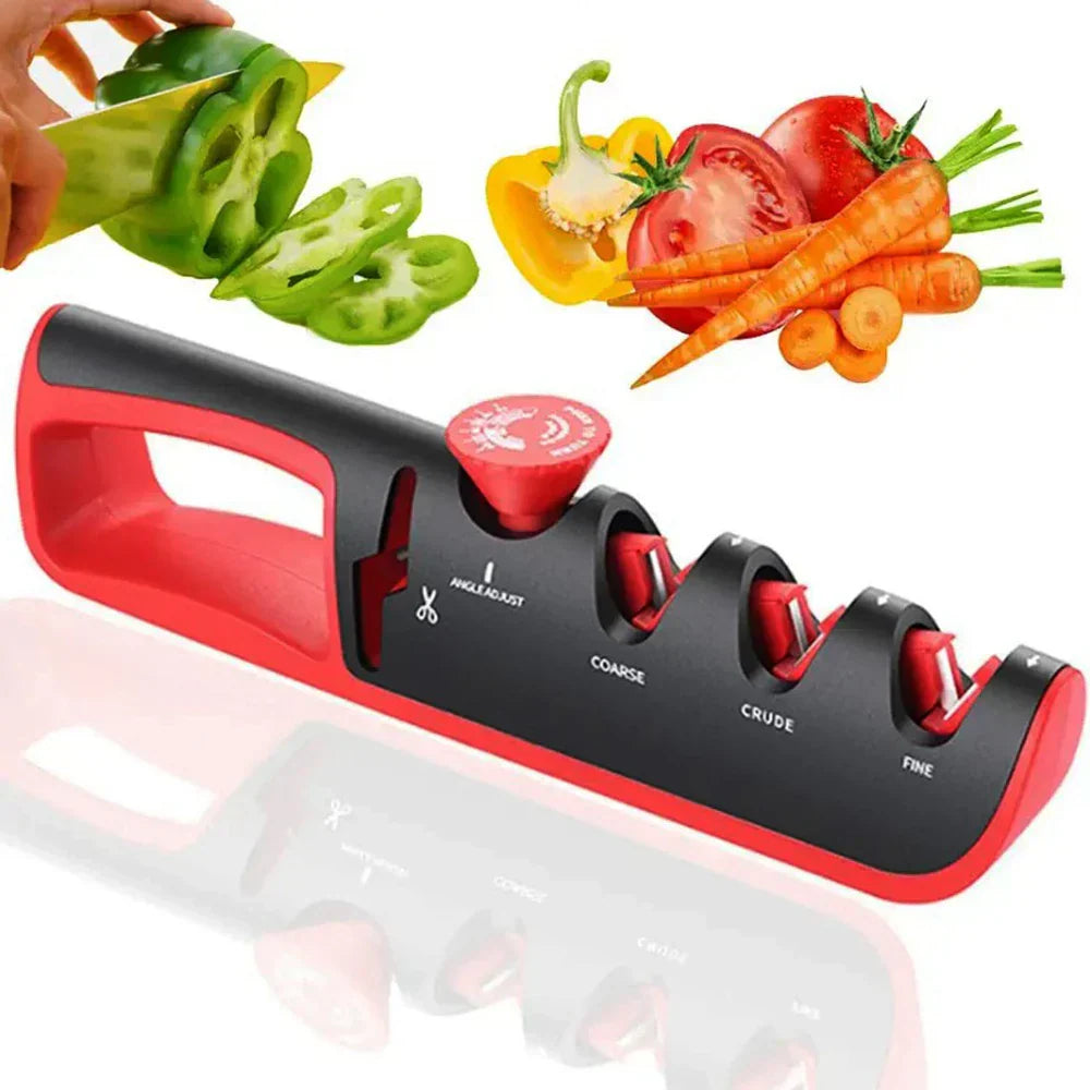 Messerschärfer 4-in-1 – Wolfram und Keramik, 14–24° verstellbar