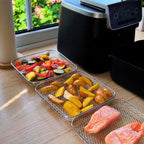 Edelstahl-Einsätze für Heißluftfritteusen, 3er-Set