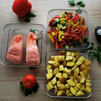 Edelstahl-Einsätze für Heißluftfritteusen, 3er-Set