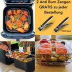 Edelstahl-Einsätze für Heißluftfritteusen, 3er-Set