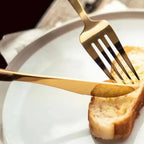 Besteckset Edelstahl mit Holzgriffen – 16-teilig