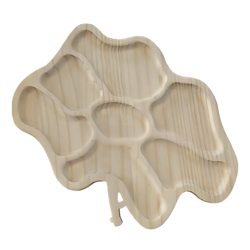 Holz-Serviertablett mit abnehmbaren Fächern – 5 bis 8 Bereiche