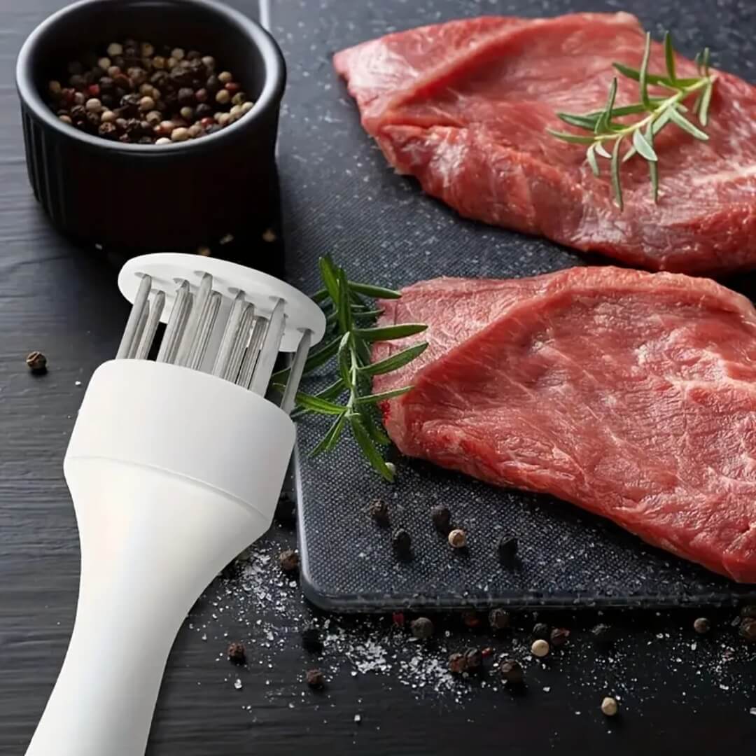 Fleischklopfer Edelstahl mit ergonomischem Griff