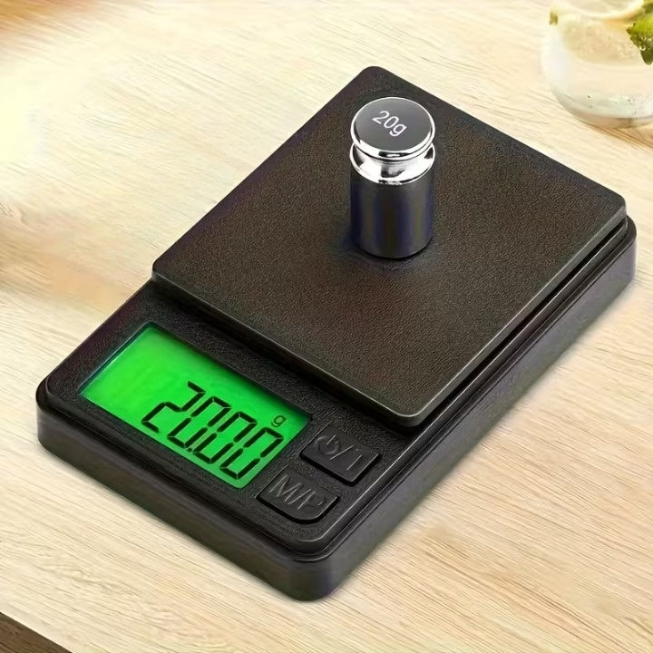 Digitale Feinwaage – 0,01g genau, bis 1000g, grünes Display
