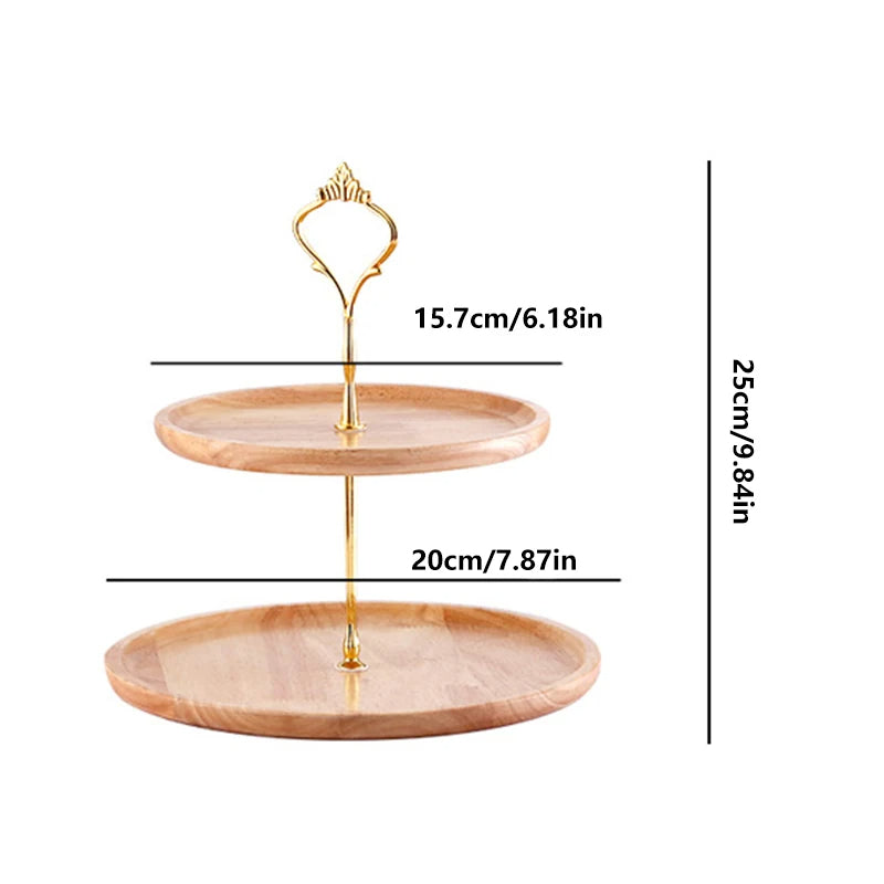 Zweistufiger Bambusservierständer