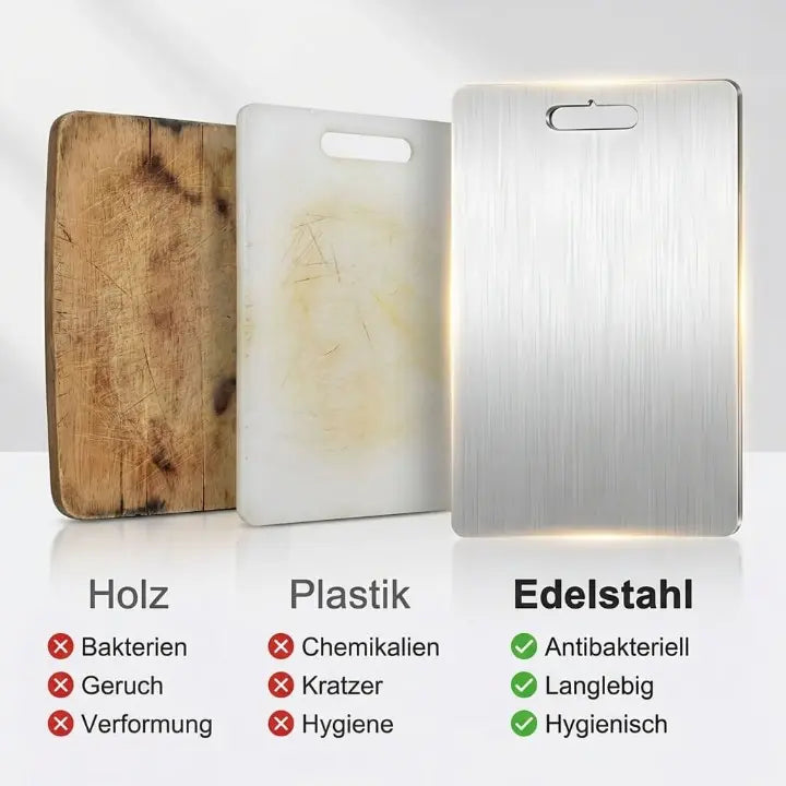 Schneidebrett aus Edelstahl – hygienischer als Holz, sicherer als Plastik