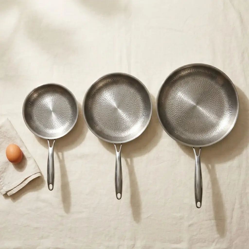 Gehämmerte Titan-Pfanne – PFAS-frei, induktionsgeeignet, hält Jahrzehnte