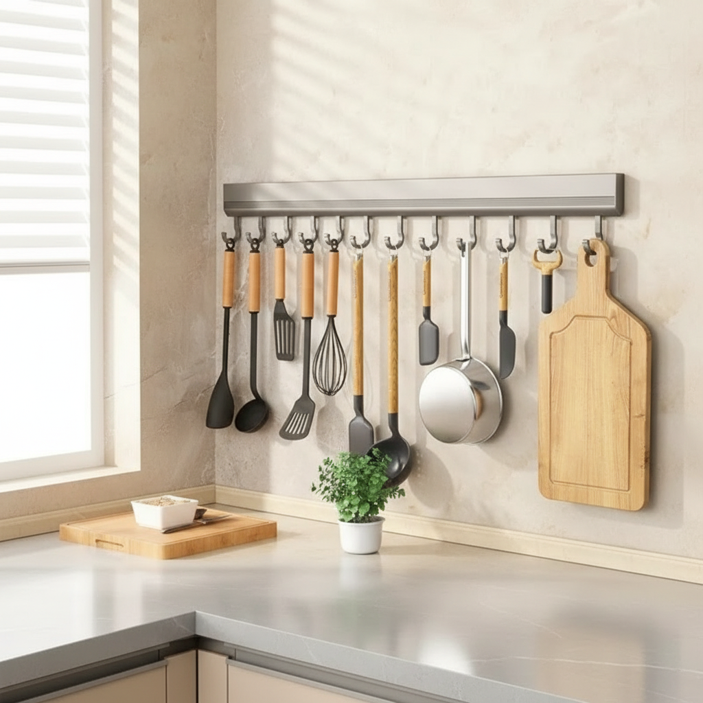 Hakenleiste aus Aluminium für Küche und Haushalt