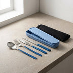 Edelstahl-Besteckset für unterwegs