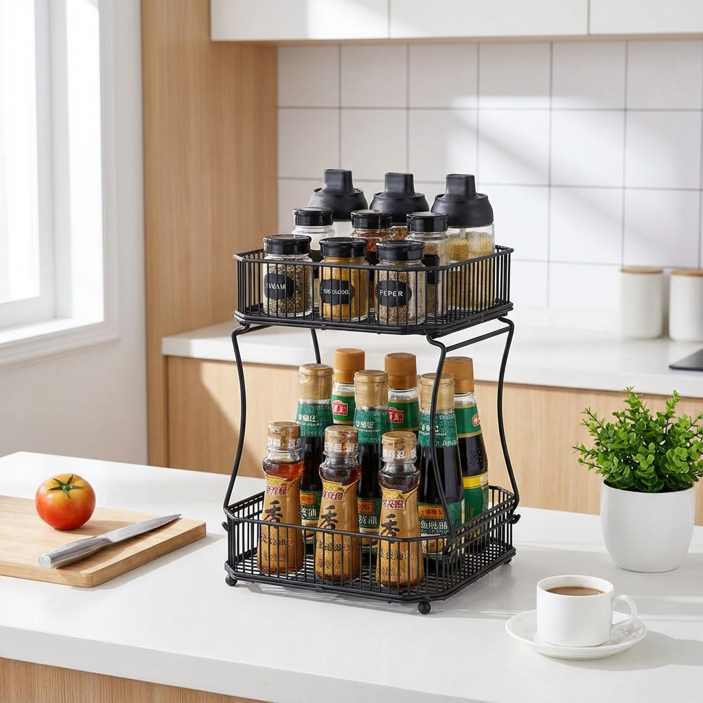 Obstkorb aus Metall – 2-stöckig und platzsparend