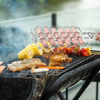 Grillkorb Edelstahl mit Holzgriff – 51 x 13 cm
