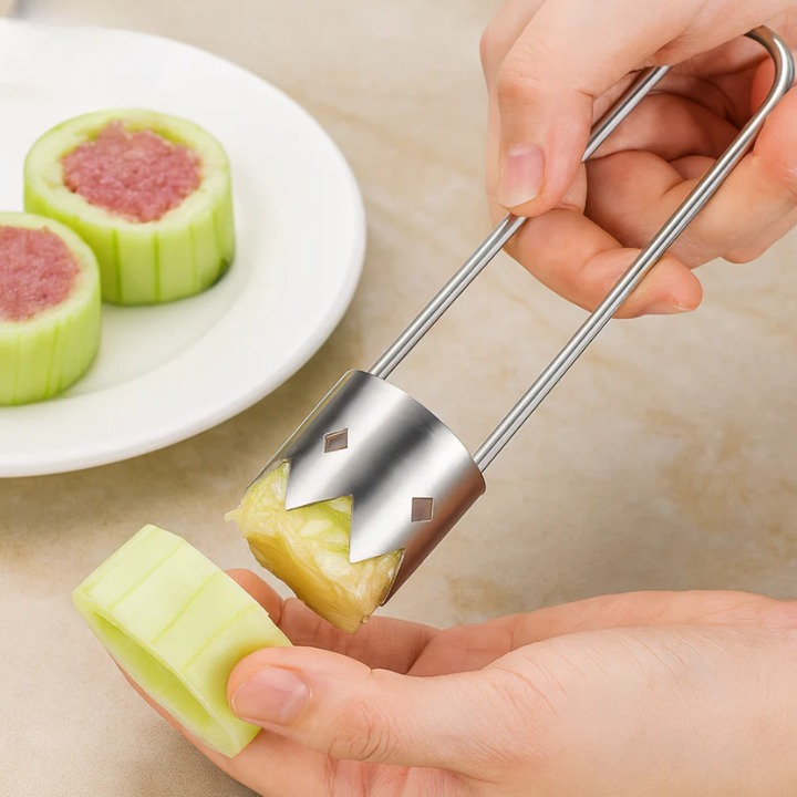 Edelstahl-Obst- und Gemüseausstecher mit scharfer Klinge