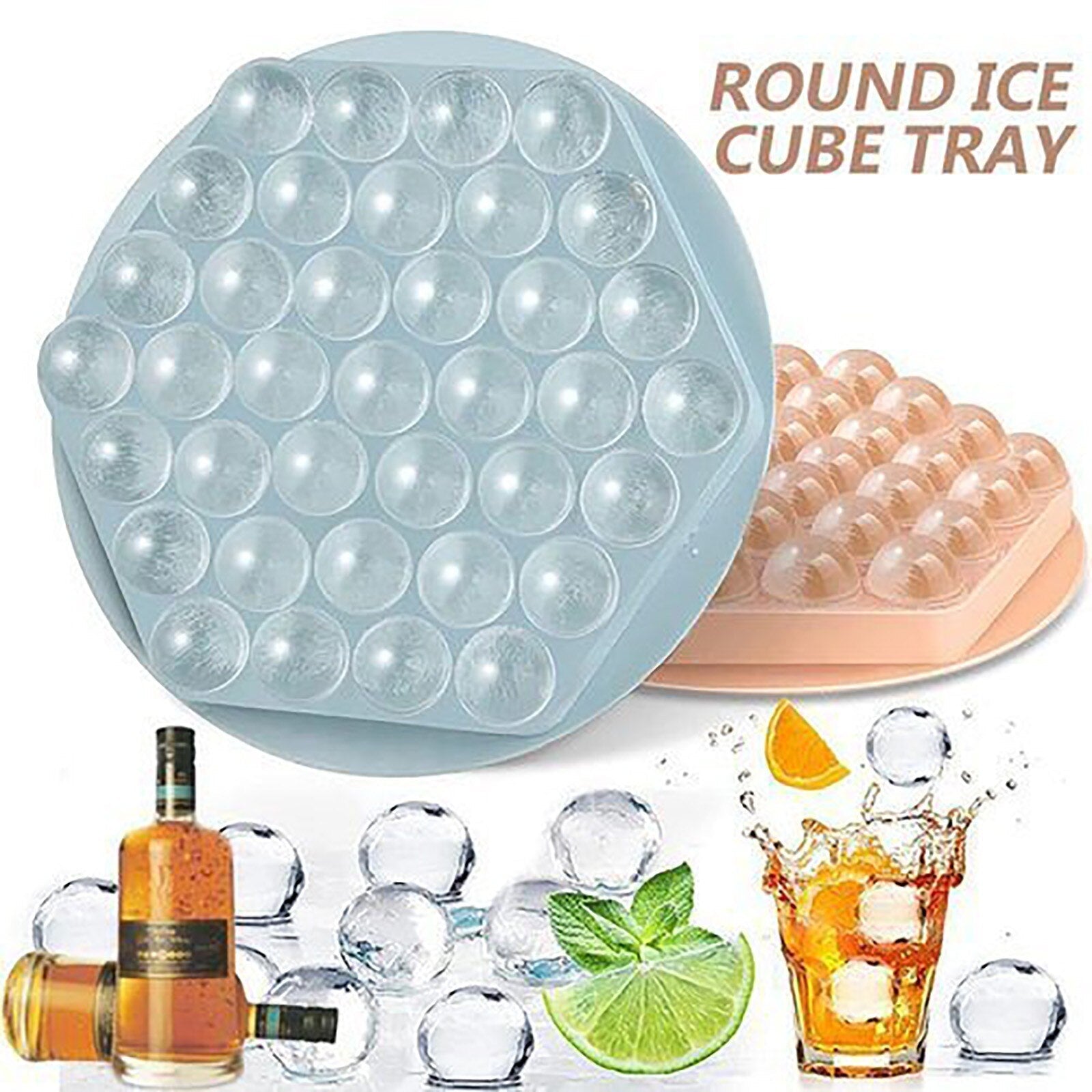 Eiswürfelform für 37 runde Eiskugeln