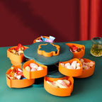 Drehbare Snackschale mit 6 Fächern