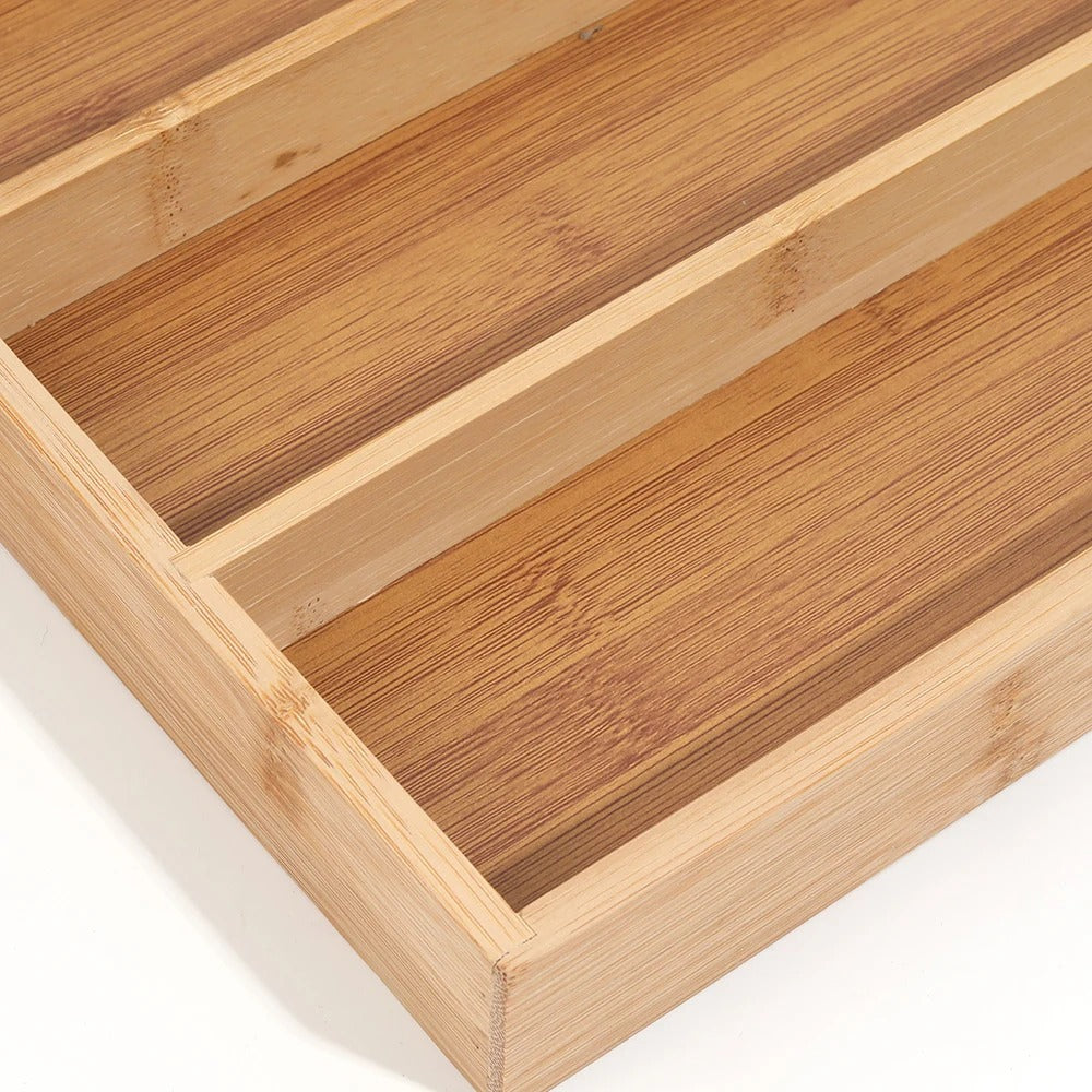 Besteckkasten aus Bambus – 5 Fächer