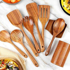 Küchenutensilien Set 9-teilig aus Teakholz