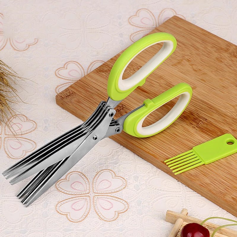 Kräuterschere mit 5 Klingen für Schnittlauch und Kräuter