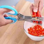 Kräuterschere mit 5 Klingen für Schnittlauch und Kräuter