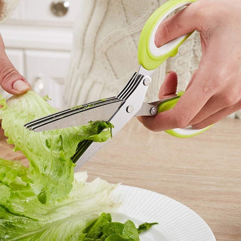 Kräuterschere mit 5 Klingen für Schnittlauch und Kräuter