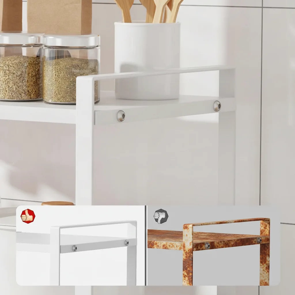 Küchen-Organizer aus Metall – Weiß, 4 Größen