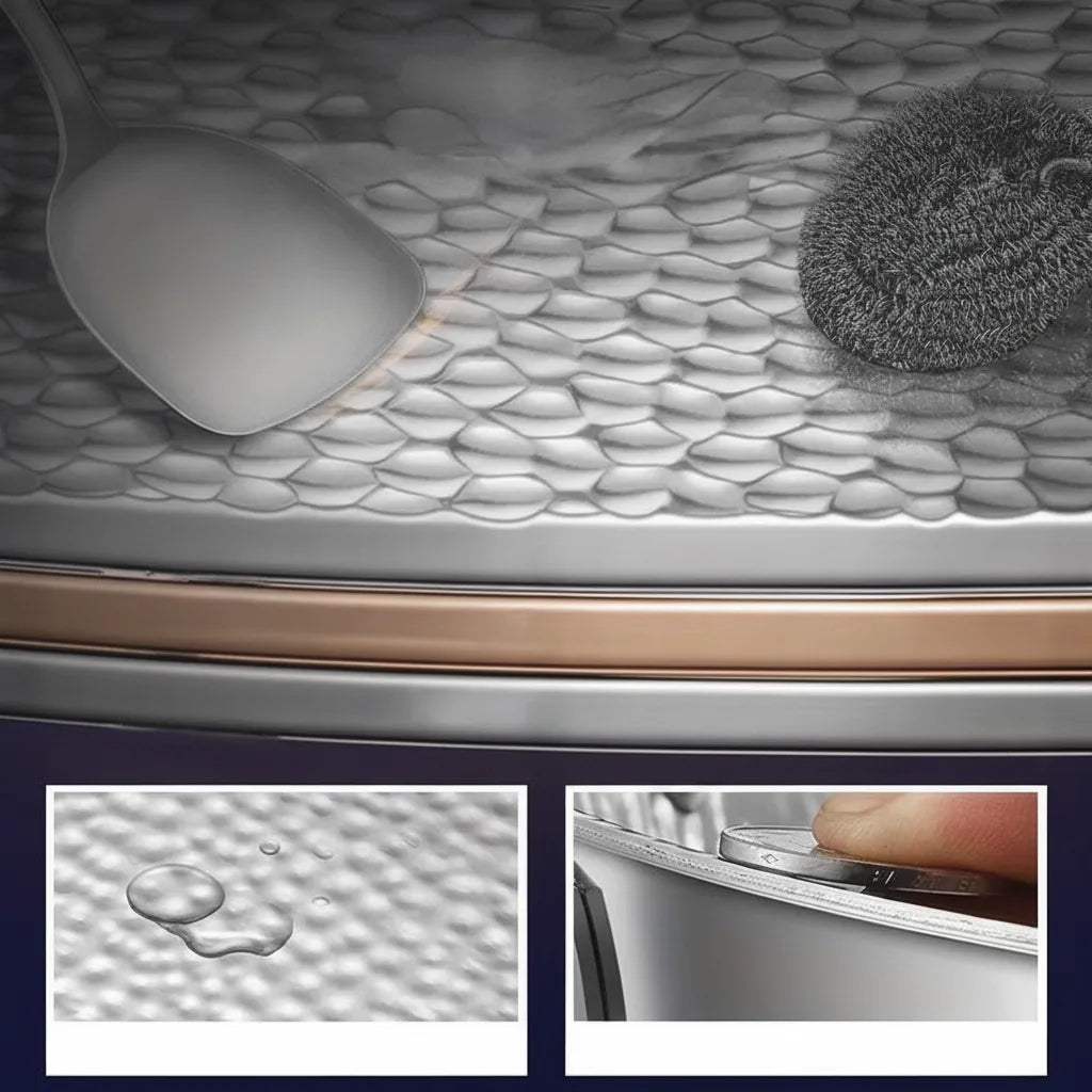Titanium-Wok mit Rundboden – naturhaftfrei, induktionsgeeignet